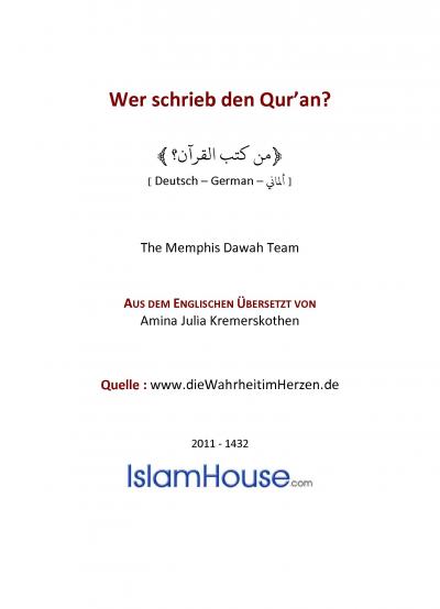 Wer schrieb den Qur’an?