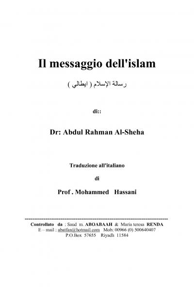 Il messaggio dell’islam