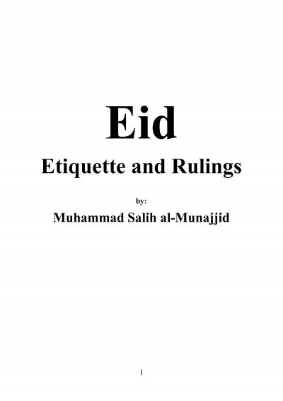 Eid Ettiquttes and Rulings
