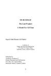 MUHAMMAD The Last Prophet A Model For All Time